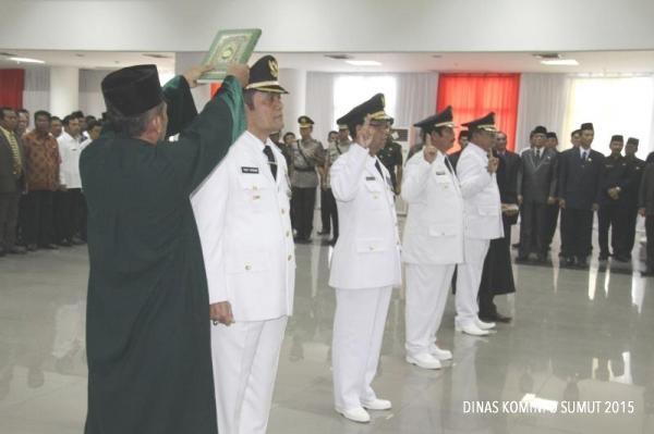 Plt. Gubsu Lantik Lagi Empat Penjabat Bupati/Walikota